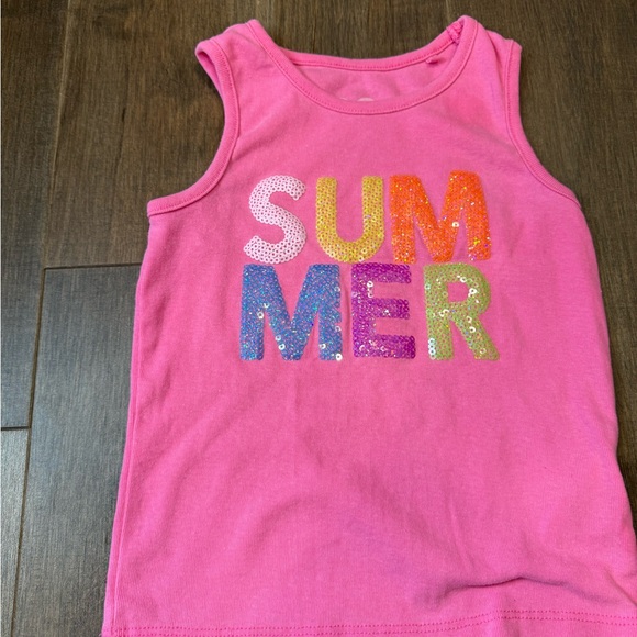 Girls Freestyle Pink Tank Top with Colorful 'SUMMER' Design - Picture 4 of 5
